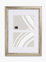 John Lewis Double Photo Ribbed Frame & Mount Champagne Photo Frame 5x7 (13x18cm)