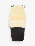 John Lewis Baby Sheepskin Footmuff, Black - McGrocer