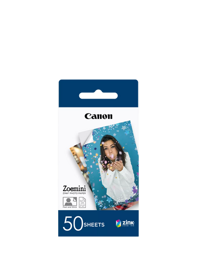 Zink Sticky-Backed Photo Paper 50 Sheets, 2 x 3 Inches for Mobile Photo Printers