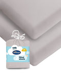 Silentnight grey cot bed fitted sheets 2 pack (British brand)