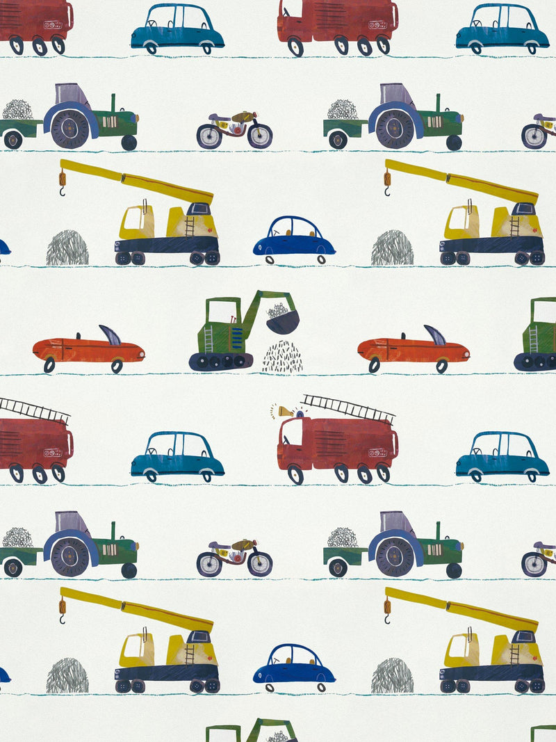 Harlequin motor-inspired wallpaper with vehicle design, UK version
