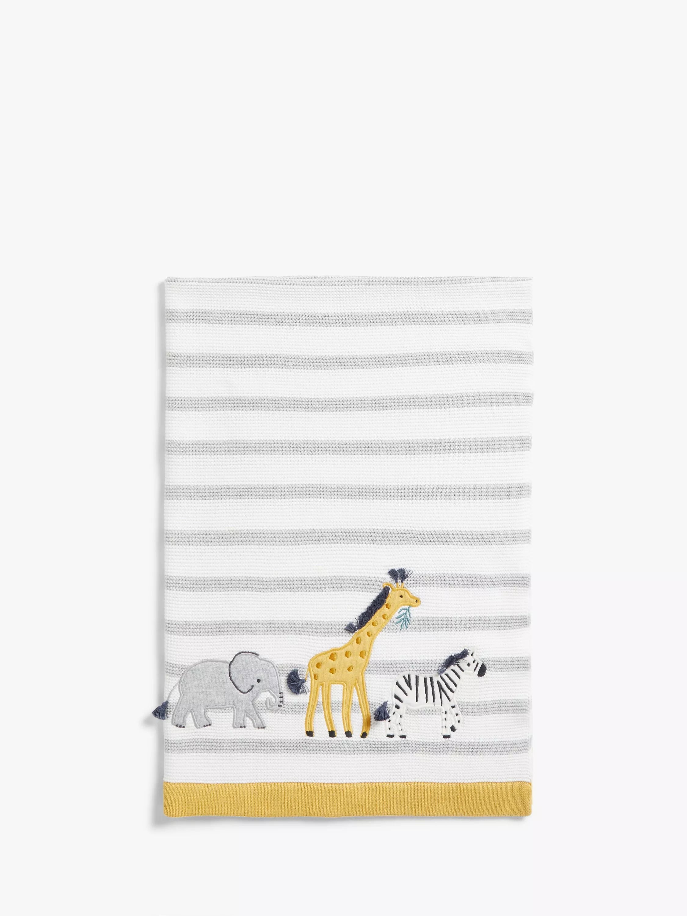 John Lewis Safari Friends Cotton Blanket, 100 x 75cm - McGrocer
