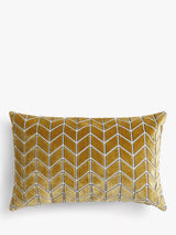 Plush Velvet Cushion with Grid-Like Contemporary Pattern