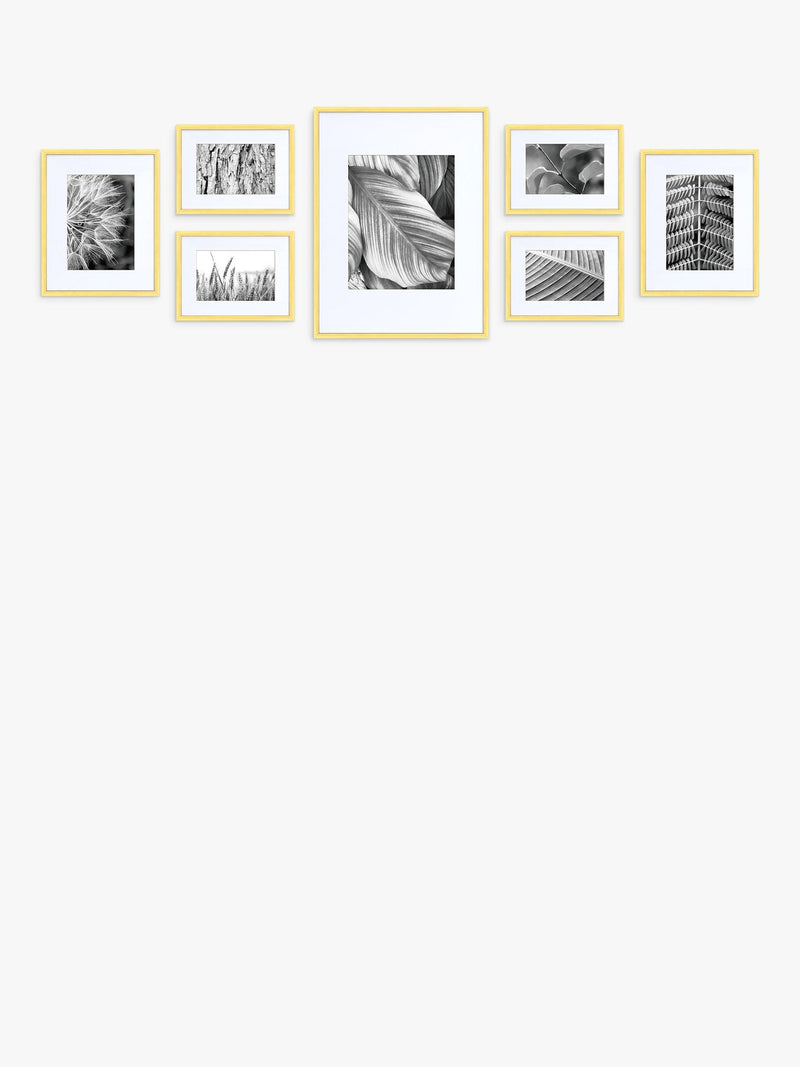 nielsen aluminium multi-aperture photo frames set of 7, imported from the UK