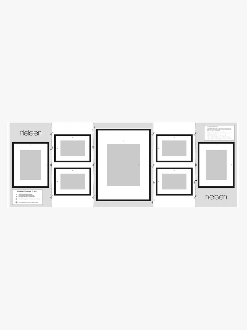 nielsen aluminium multi-aperture photo frames set of 7, imported from the UK