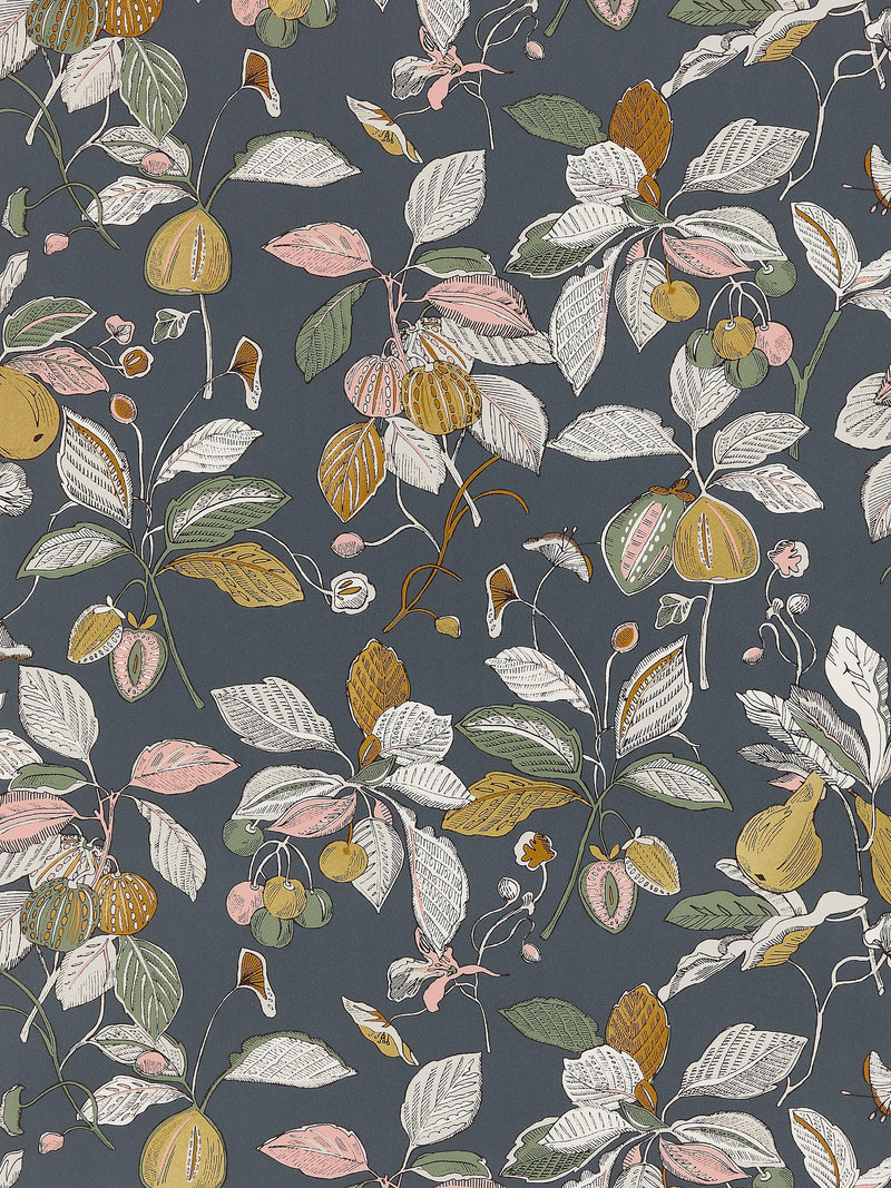 John Lewis Edith leaves and fruit print wallpaper, UK version