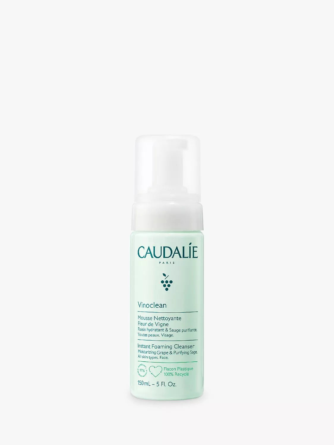 Caudalie Vinoclean Instant Foaming Cleanser, 150ml - McGrocer