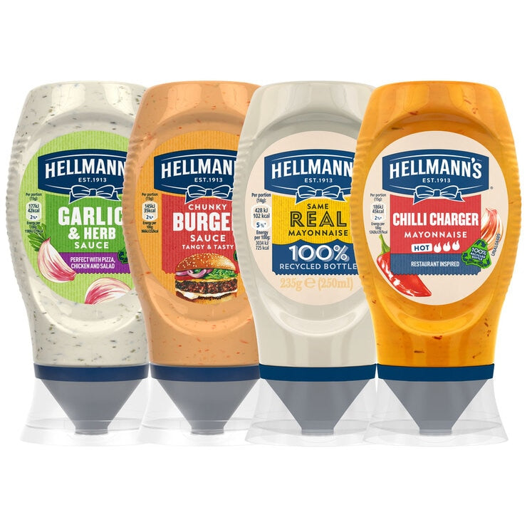 Hellmann's mayo variety pack mixed sauces 4 x 250g, UK version