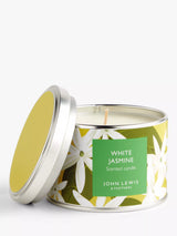 John Lewis White Jasmine Tin Scented Candle 225g