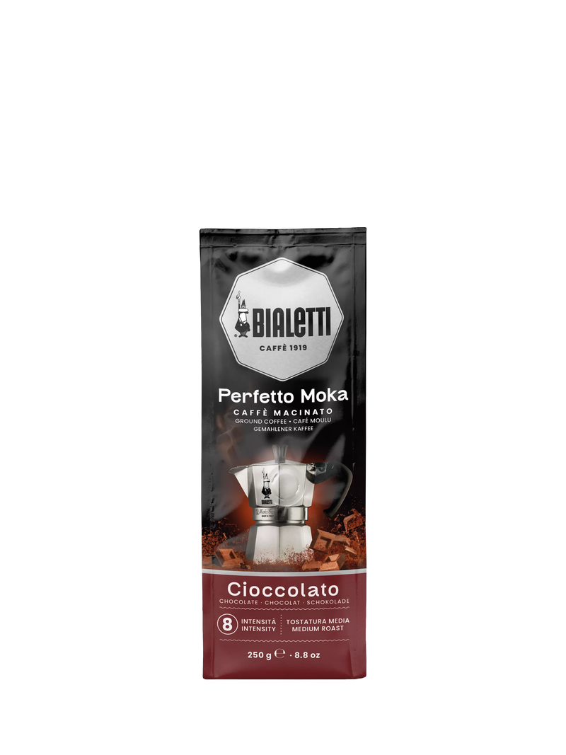 Bialetti Perfetto Moka Chocolate ground coffee 250g - British product