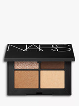 Eyeshadow Quad with Earth Tone Shades in Rose, Brown, and Cream, 1.1g per Pan
