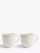 John Lewis Wave Fine China Mugs Set of 2 320ml
