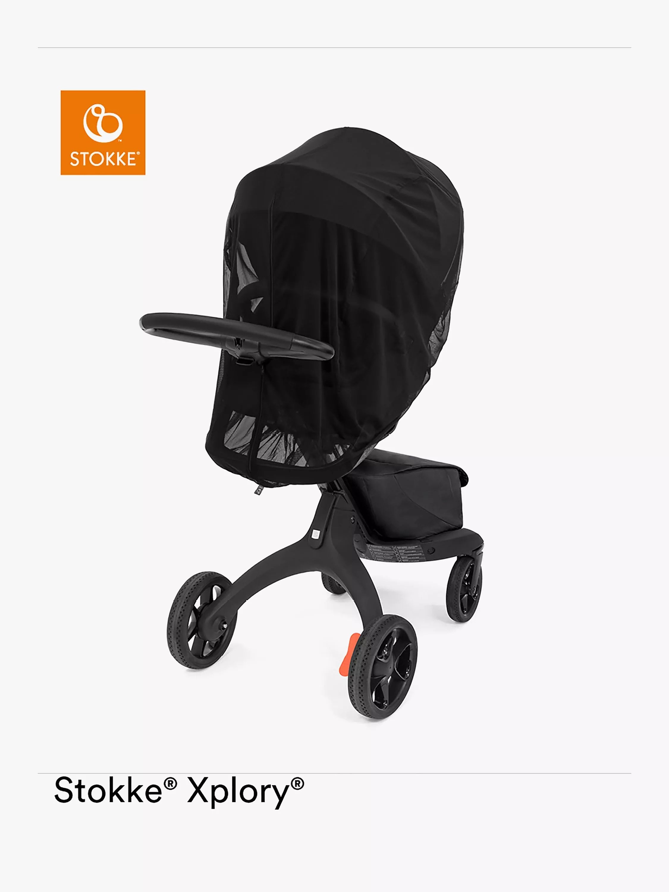 Stokke Xplory X Pushchair Mosquito Net, Black - McGrocer
