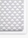 Snüz Baby Cloud Nine Crib Fitted Sheets, 2 Piece Set, Grey/White - McGrocer