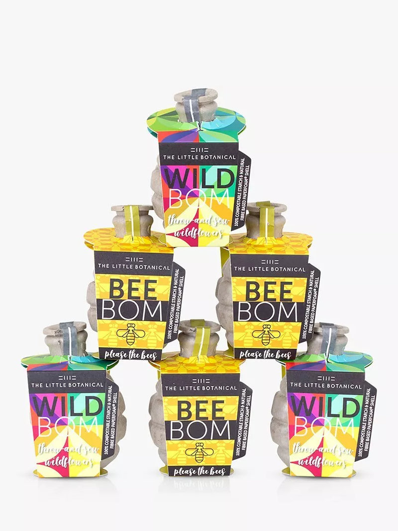 The Little Botanical wildflower seed bomb bundle with 6 seedboms (British brand)