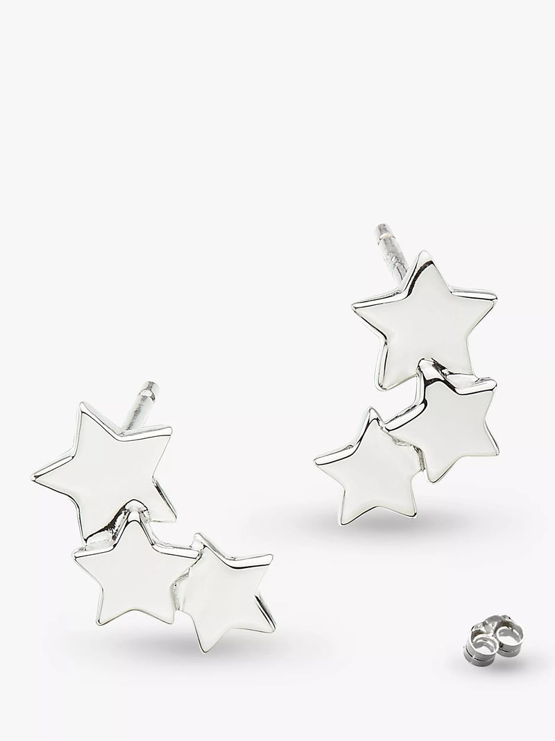 Kit Heath sterling silver star gazer galaxy stud earrings for pierced ears, UK version