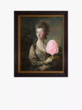 Brookpace Lascelles framed canvas print of Candy Floss Lady, 61 x 51cm in pink and multi - British product