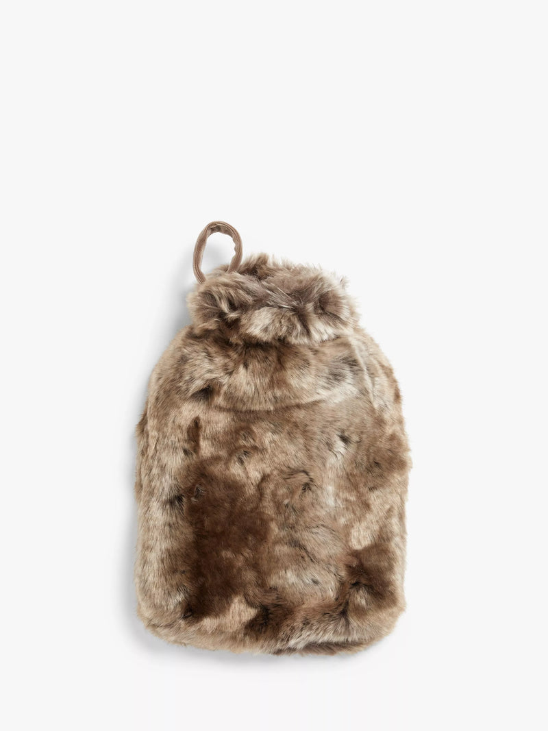 John Lewis faux fur hot water bottle 34cm x 22cm, UK version
