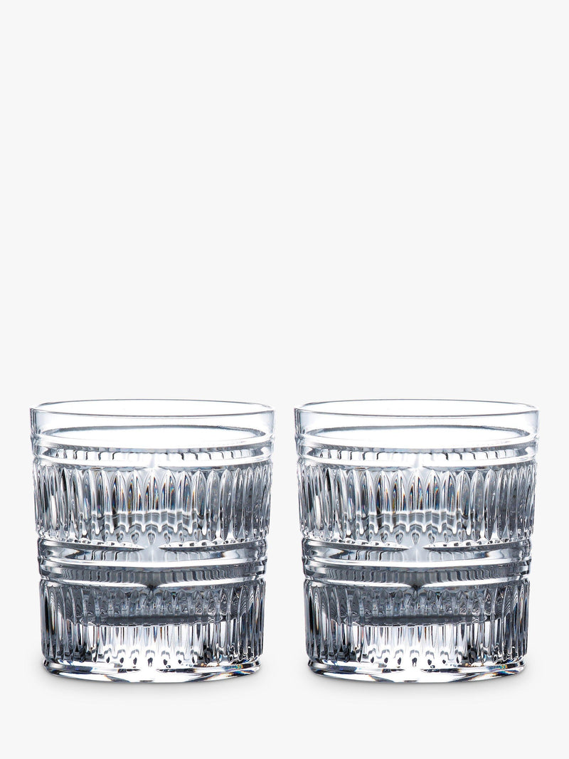 Radial Crystal Cut Glass Tumbler Set, 290ml, 2 Pieces