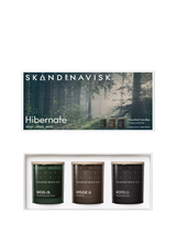 Hibernate Home Fragrance Gift Set with Three Mini Scented Candles, Swedish Rapeseed Wax, 3 x 65g