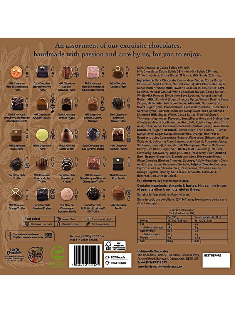 Holdsworth luxury chocolate assortment box 300g, UK version