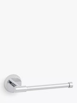 Polished Silver Toilet Roll Holder in Zinc and Stainless Steel