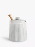 John Lewis Ceramic Pot Honey Drizzler Grey, imported from the UK