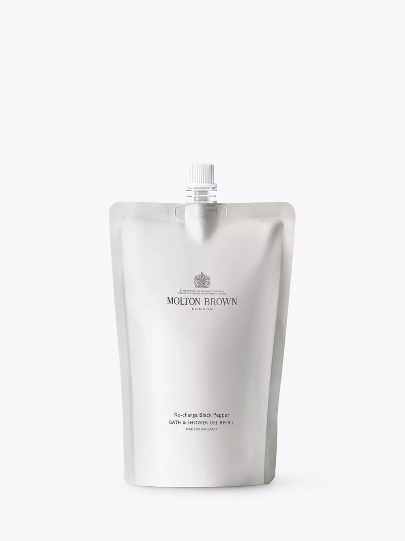Molton Brown Re-charge Black Pepper Bath & Shower Gel Refill 400ml, imported from the UK