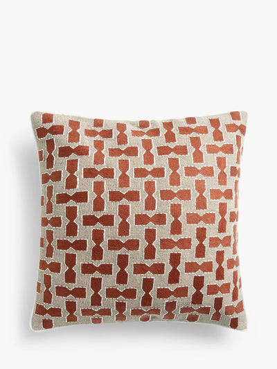John Lewis Hew Embroidered Feather Cushion
