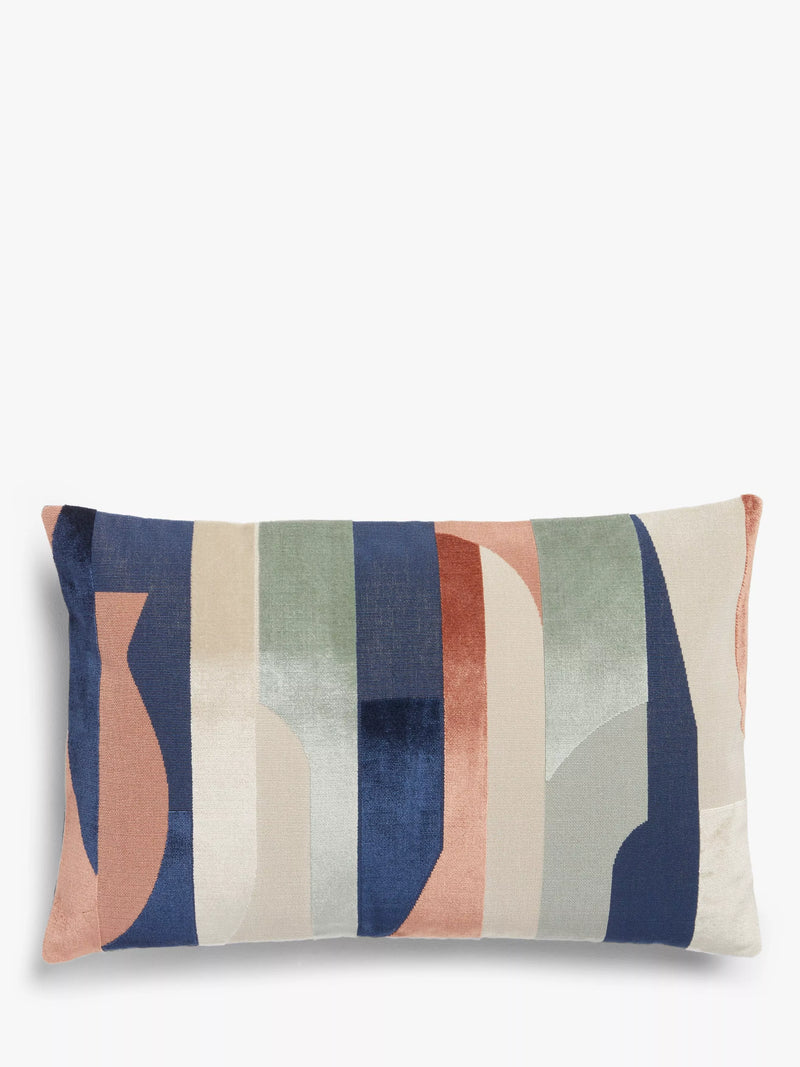 John Lewis Velvet Cushion Multi 40 x 60cm, UK version