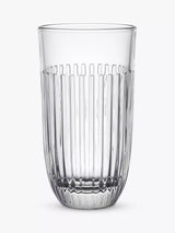 Clear Highball Glasses Set of 6 with Embossed Lines, 450ml Capacity