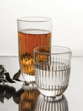 La Rochère clear highball glass set of 6 with embossed lines, 450ml, UK version