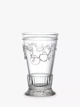Versailles Style Highball Glass Set of 6, 330ml, Clear with Scallop and Flower Decor