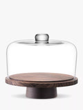 LSA International glass cake and cheese dome clear natural 26cm, UK version