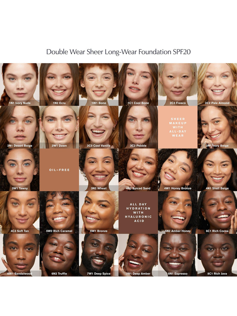 Estée Lauder Double Wear Sheer Makeup SPF 20 - British product