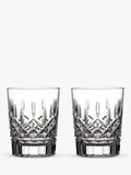 Set of 2 Cut Glass Double Old Fashioned Tumblers 354ml Clear