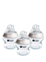 Tommee Tippee Natural Start Anti-Colic Baby Bottles with Extra Slow Flow Teats, Pack of 3, 150ml