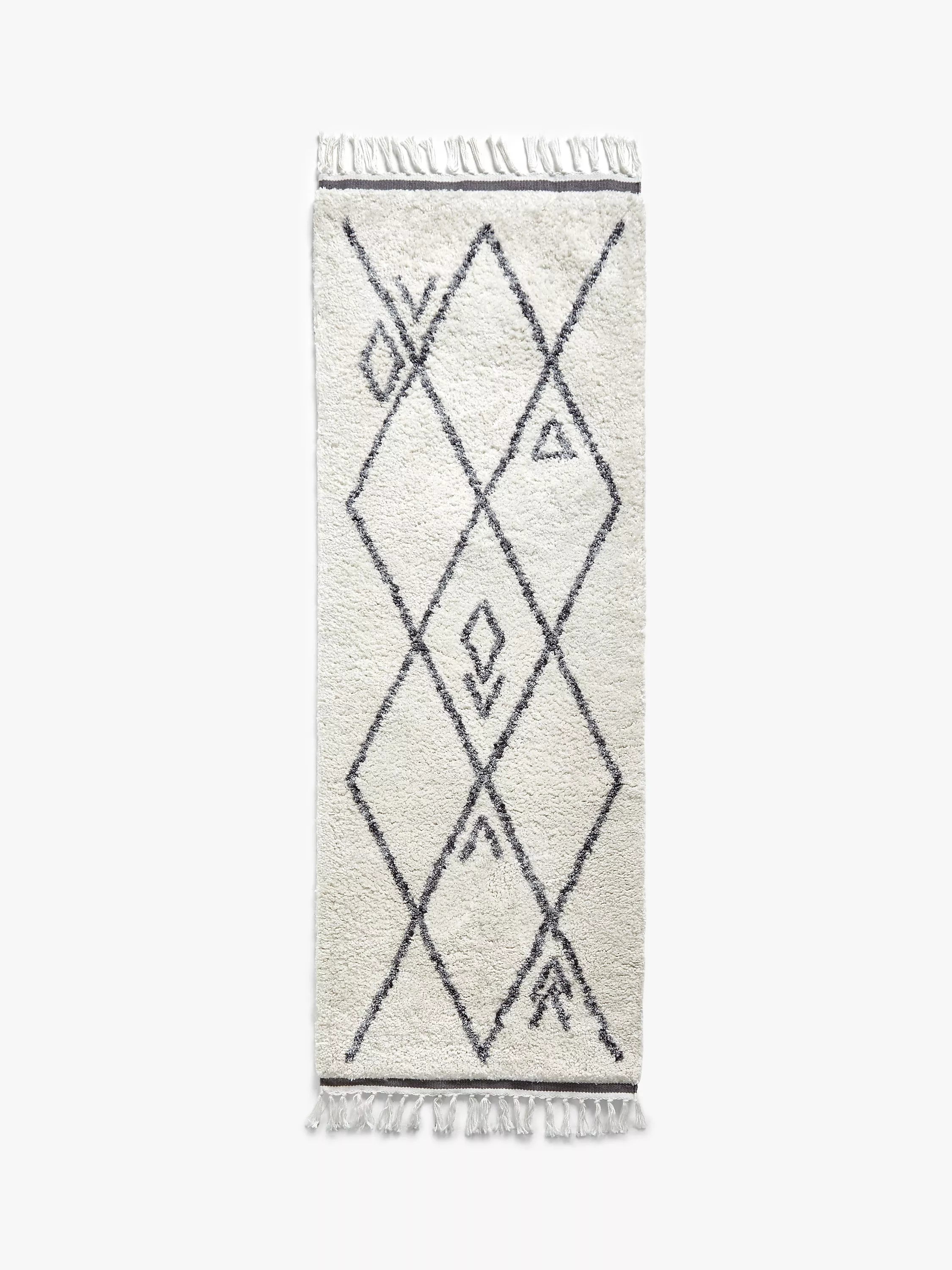 John Lewis ANYDAY Berber Style Runner Rug, Grey, L200 x W70 cm - McGrocer