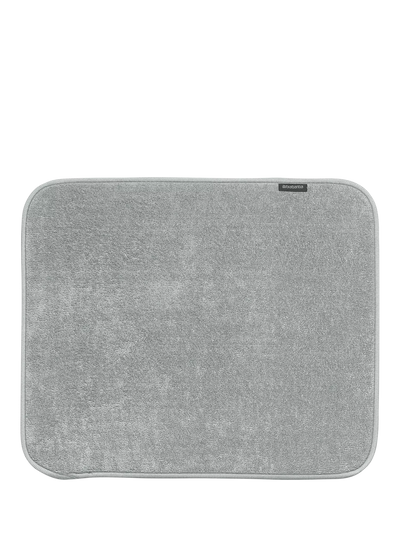 Soft Thick Microfibre Dish Drying Mat in Mid Grey