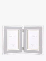 Laura Ashley Harrison Linen Double Photo Frame 4 x 6 Inch (10 x 15cm)