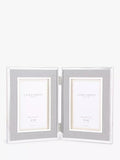 Laura Ashley Harrison linen double photo frame for 4x6 inch photos, UK version