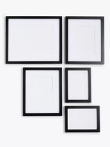 John Lewis Multi-aperture Wood Photo Frame Set with Mounts Black 5 Photo