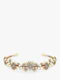 Star Pearl Gold Headband Tiara for Bridal Hair