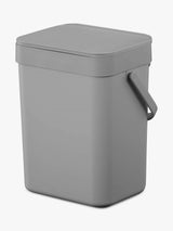 EKO Cupboard Food Waste Caddy Grey Kitchen Bin 5L