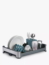 Space-Efficient Dish Rack with Collapsible Holders and Removable Cutlery Holder
