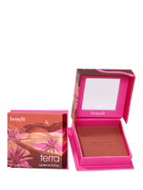 Terracotta Golden Brick-Red Powder Blush with Soft-Shimmer Finish