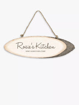 Treat Republic Personalised Rustic Wood Kitchen Sign in Natural