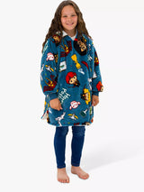 Harry Potter Hugzee Oversized Fleece Hooded Blanket Blue Multi Medium