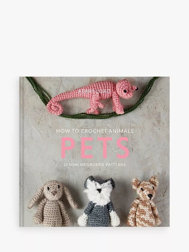 Mini crochet book with animal pet patterns by Kerry Lord, UK version