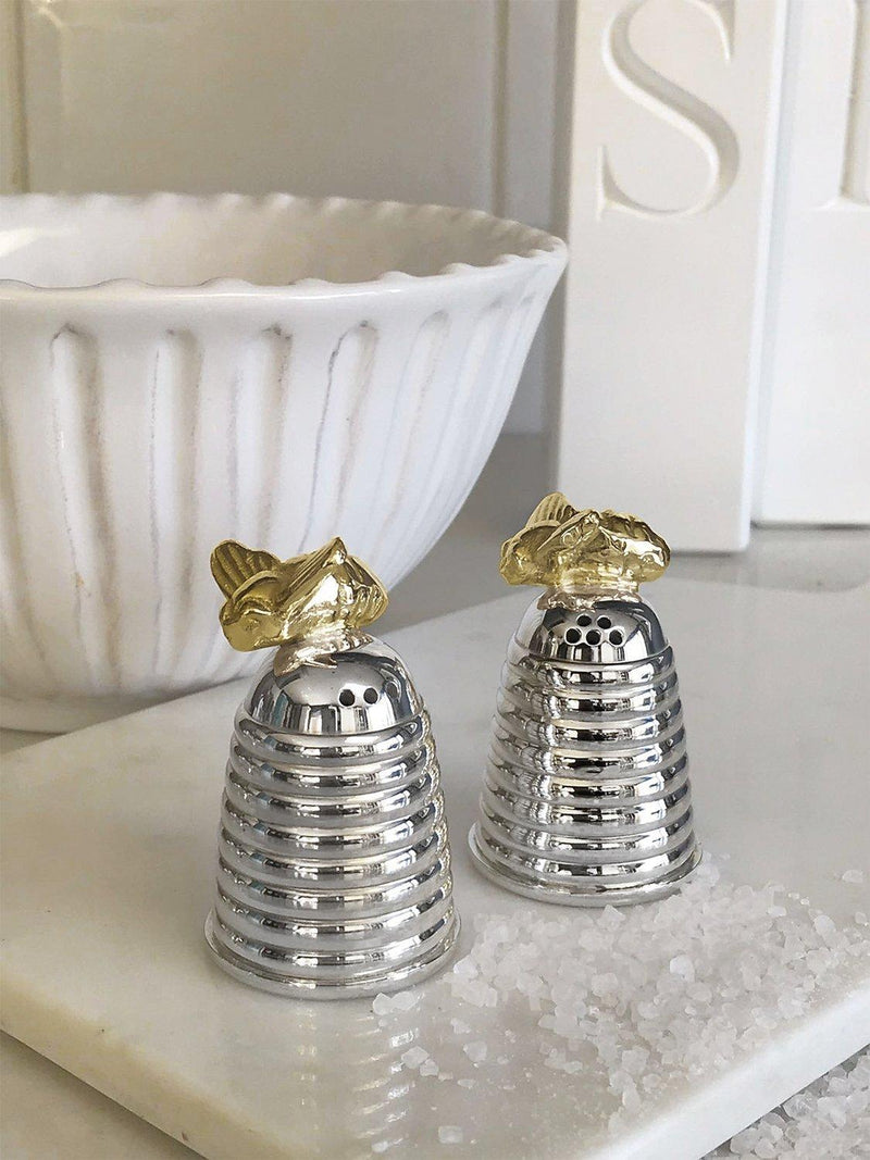 Culinary Concepts Queen Bee and Hive salt and pepper cruet set - British product